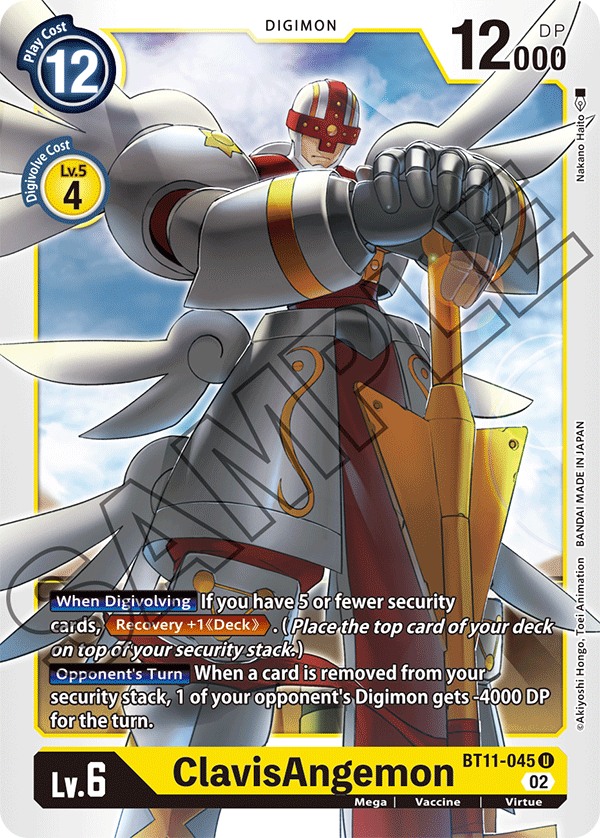 Digimon Card Dimensional Phase ClavisAngemon BT11-045 U (Foil)