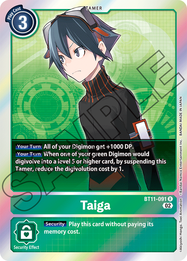 Digimon Card Dimensional Phase Taiga BT11-091 R