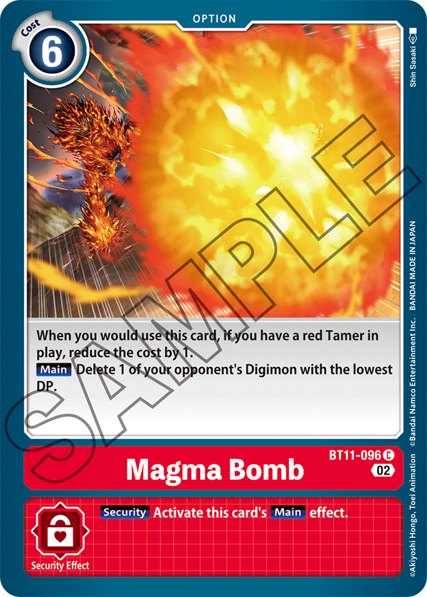 Digimon Card Dimensional Phase Magma Bomb BT11-096 C