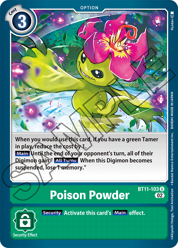 Digimon Card Dimensional Phase Poison Powder BT11-103 U (Foil)