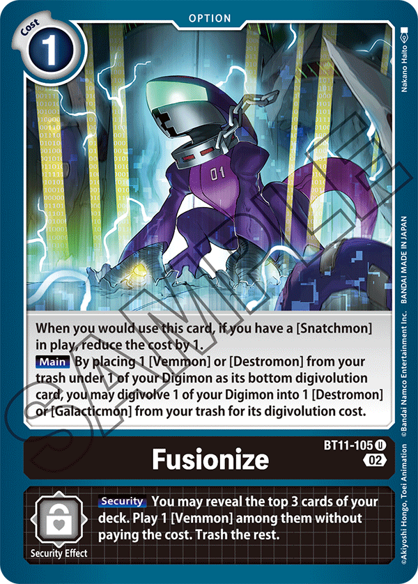 Digimon Card Dimensional Phase Fusionize BT11-105 U