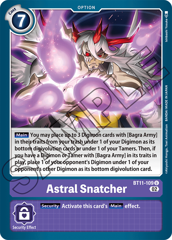 Digimon Card Dimensional Phase Astral Snatcher BT11-109 U (Foil)