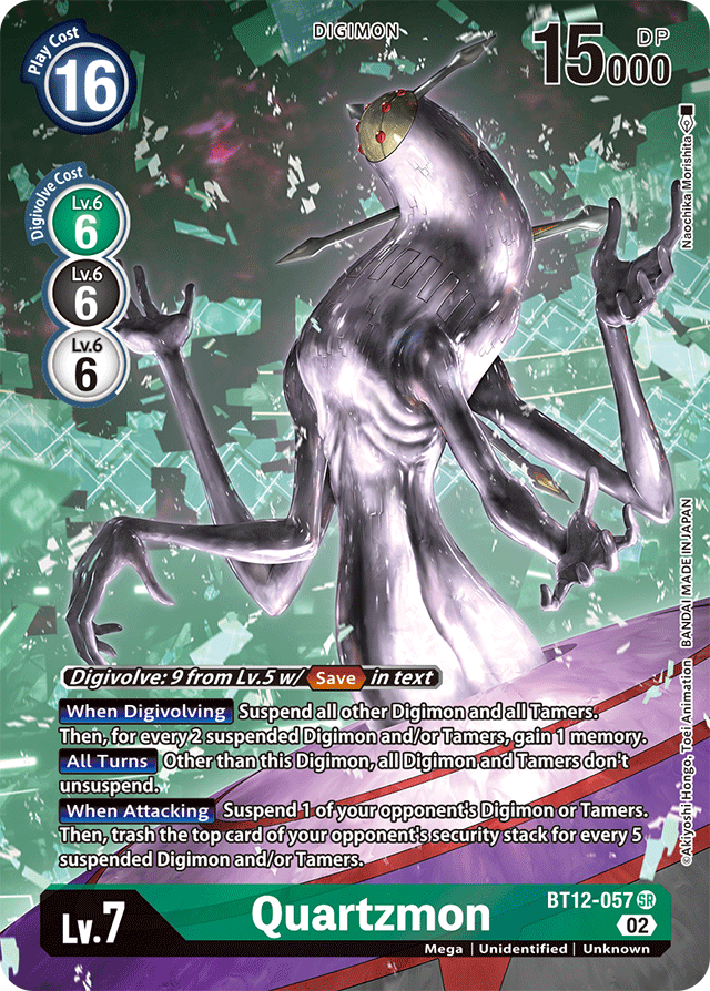 Digimon Card Across Time Quartzmon Alt Art BT12-057 SR
