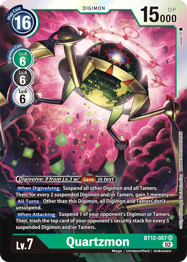 Digimon Card Across Time Quartzmon BT12-057 SR