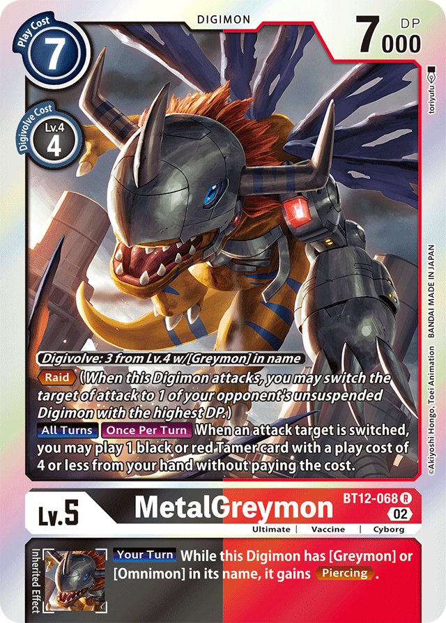 Digimon Card Across Time MetalGreymon BT12-068 R