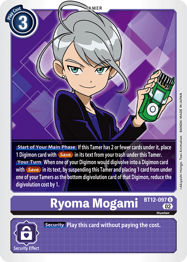 Digimon Card Across Time Ryoma Mogami BT12-097 U