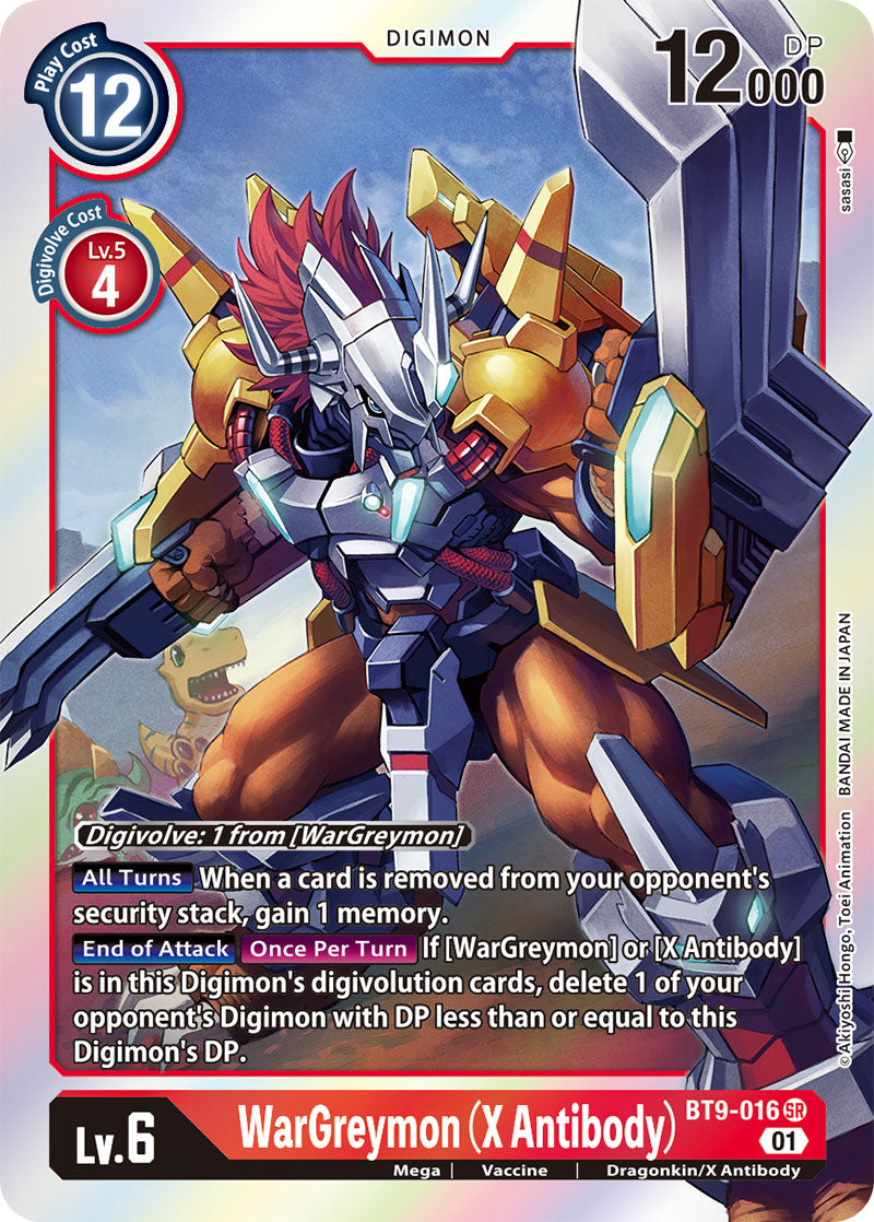 Digimon Card X Record WarGreymon (X Antibody) BT9-016 SR