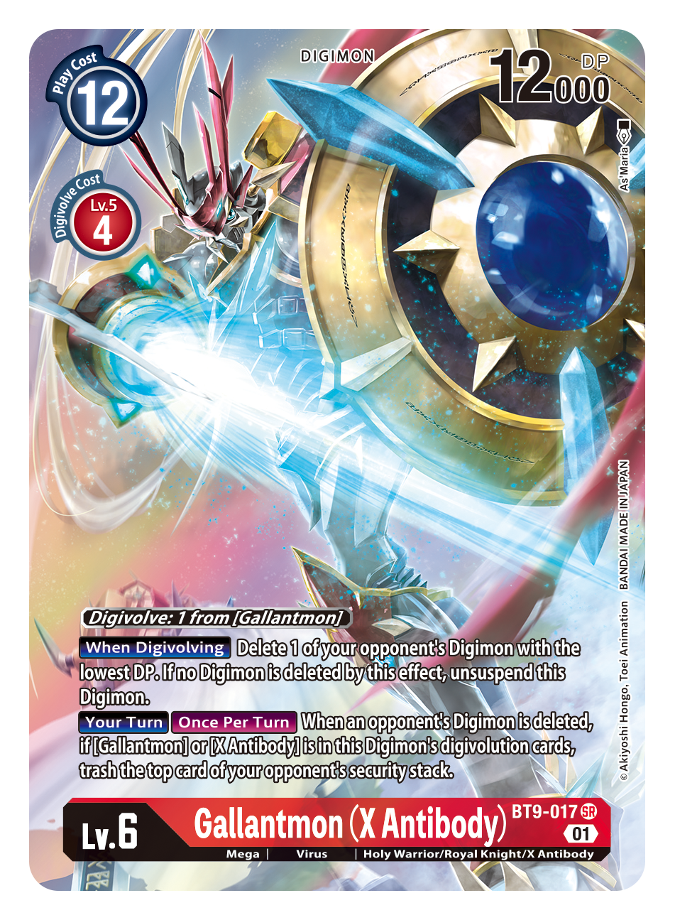 Digimon Card X Record Gallantmon (X Antibody) Alt Art BT9-017 SR