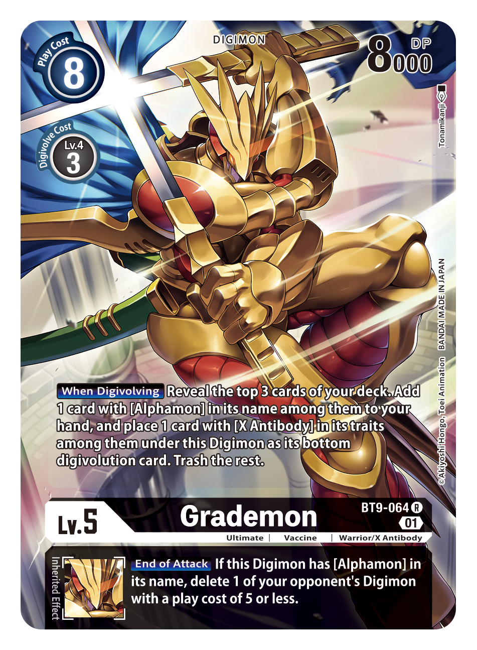 Digimon Card X Record Grademon Alt Art BT9-064 R