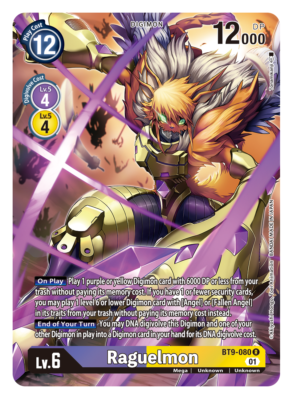 Digimon Card X Record Raguelmon Alt Art BT9-080 R