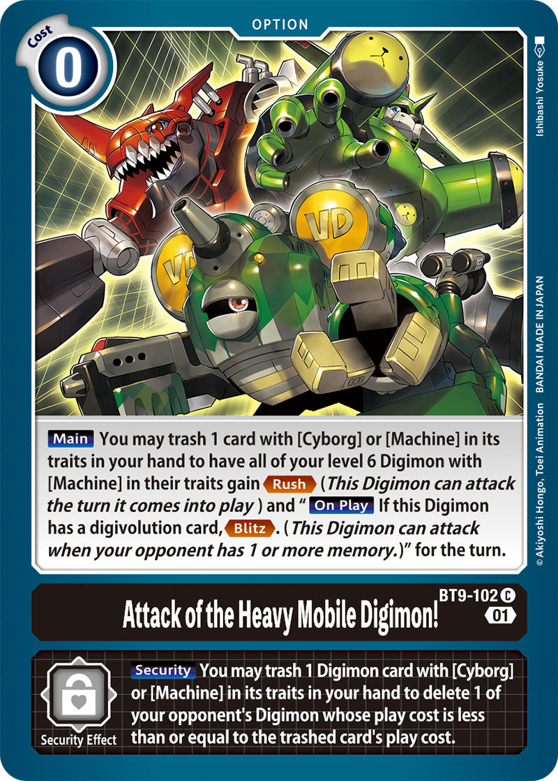 Digimon Card X Record Attack of the Heavy Mobile Digimon! BT9-102 C