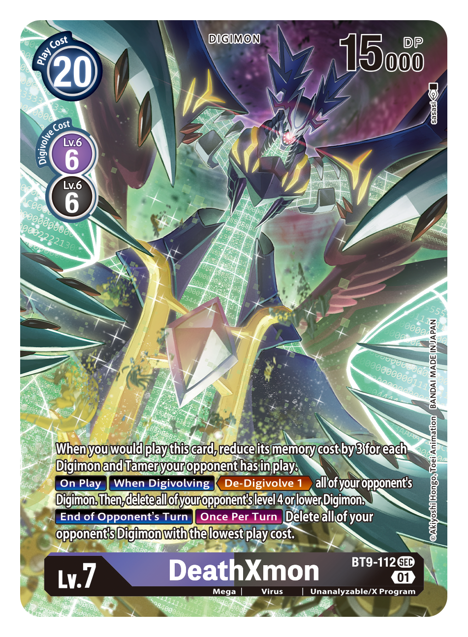 Digimon Card X Record DeathXmon Alt Art BT9-112 SEC