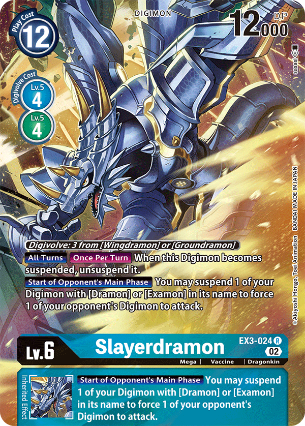 Digimon Card Draconic Roar Slayerdramon Alt Art EX3-024 R