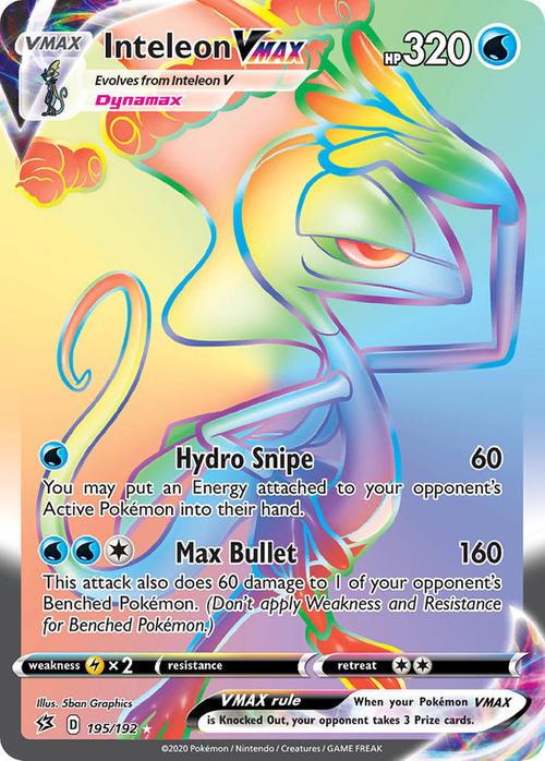 195/192 Inteleon VMAX Rebel Clash (RCL) Hyper Rainbow Rare