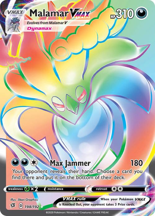 198/192 Malamar VMAX Rebel Clash (RCL) Hyper Rainbow Rare