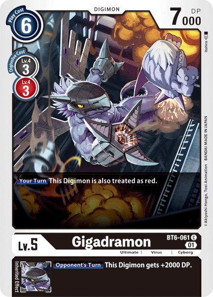 Digimon Card Double Diamond Gigadramon BT6-061 C