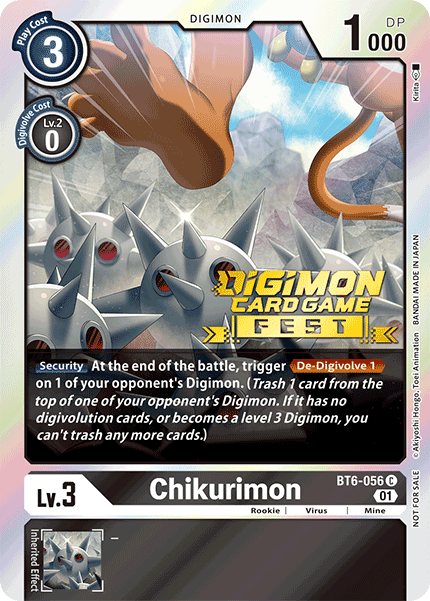 Digimon Card Chikurimon BT6-056 C (DigiFest)