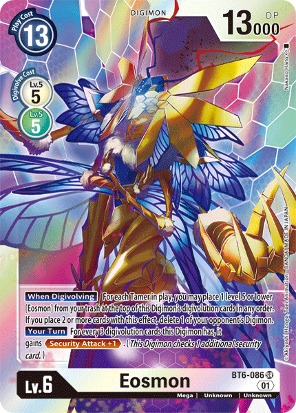 Digimon Card Double Diamond Eosmon BT6-086 SR