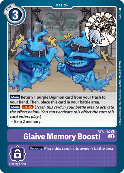 Digimon Card Double Diamond Glaive Memory Boost! BT6-107 C