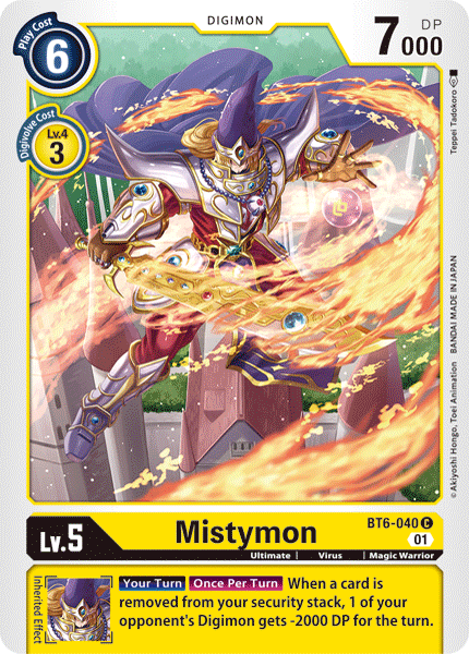 Digimon Card Double Diamond Mistymon BT6-040 C