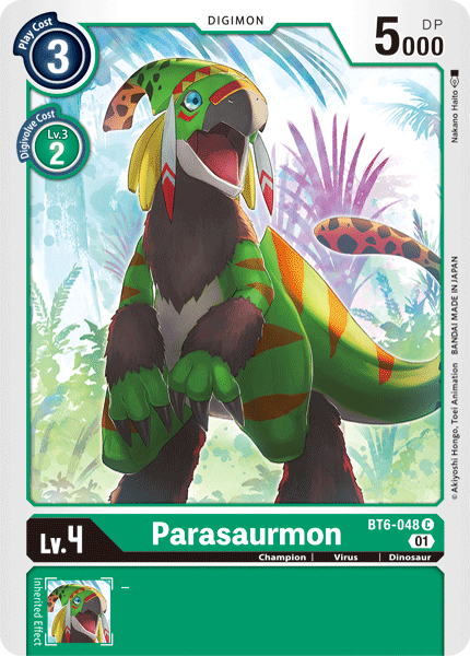 Digimon Card Double Diamond Parasaurmon BT6-048 C