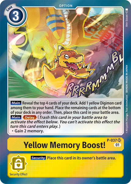 Digimon Card Yellow Memory Boost! P-037 P