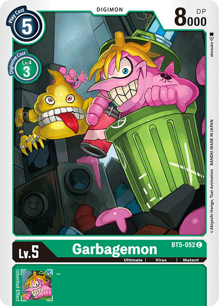 Digimon Card Battle of Omni Garbagemon BT5-052 C