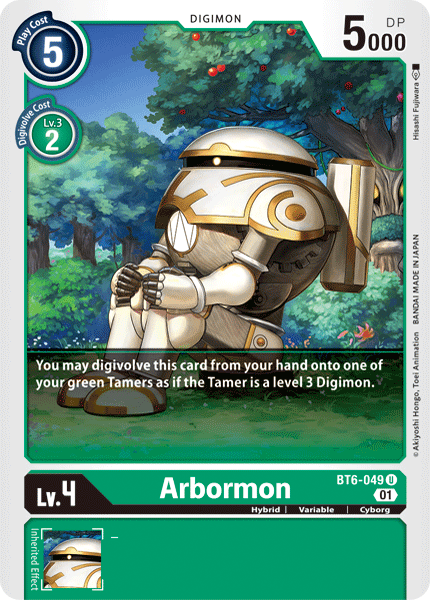 Digimon Card Double Diamond Arbormon BT6-049 U