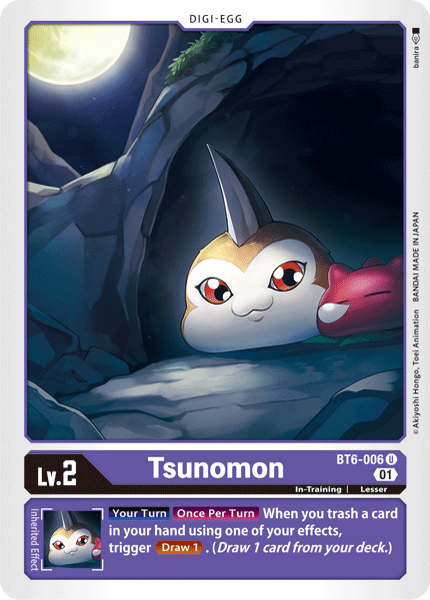 Digimon Card Double Diamond Tsunomon BT6-006 U