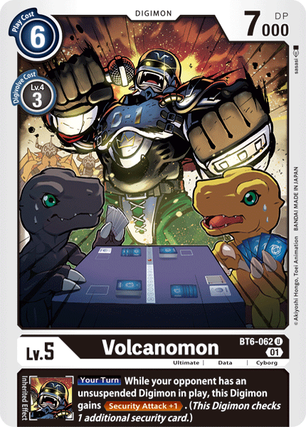 Digimon Card Double Diamond Volcanomon BT6-062 U