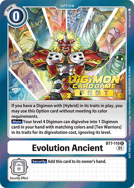 Digimon Card Evolution Ancient BT7-110 R (DigiFest)