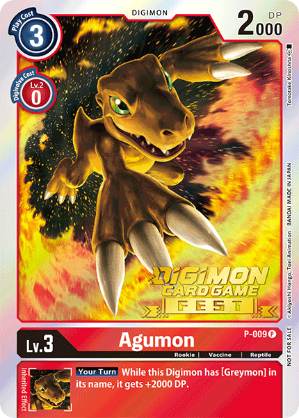 Digimon Card Agumon P-009 P (DigiFest)