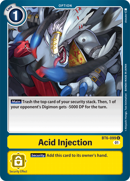 Digimon Card 双钻酸注射 BT6-099 U