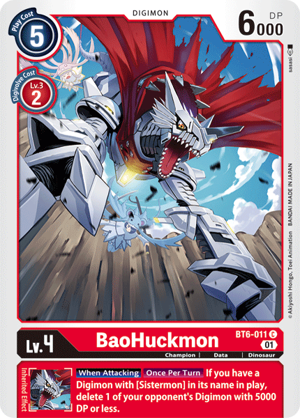 Digimon Card Double Diamond BaoHuckmon BT6-011 C