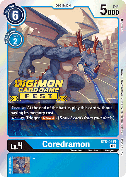 Digimon Card Coredramon ST8-06 U (DigiFest)