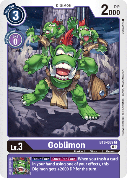 Digimon Card Double Diamond Goblimon BT6-069 C
