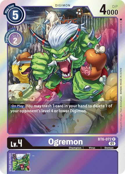 Digimon Card Double Diamond Ogremon BT6-072 R