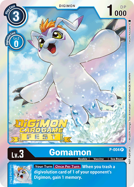 Digimon Card Gomamon P-004 P (DigiFest)