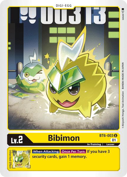 Digimon Card Double Diamond Bibimon BT6-003 U