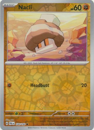 Pokemon Card Paldea Evolved 120/193 Nacli Reverse Holo Common *MINT*