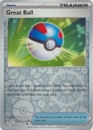 Pokemon Card Paldea Evolved 183/193 Great Ball Item Reverse Holo Common *MINT*