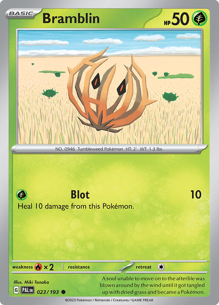 Pokemon Card Paldea Evolved 023/193 23/193 Bramblin Common *MINT*