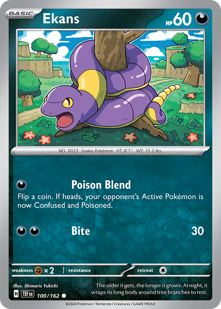 100/162 Ekans  Pokemon Card  Temporal Forces Common *MINT*