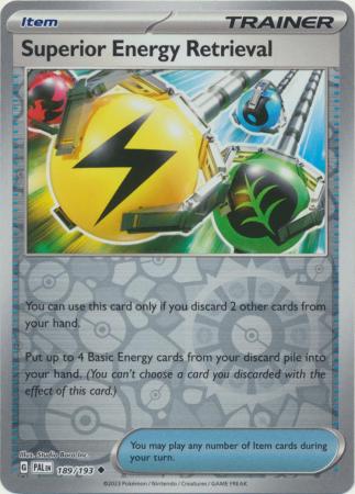 Pokemon Card Paldea Evolved 189/193 Superior Energy Retrieval Item Reverse Holo Uncommon *MINT*