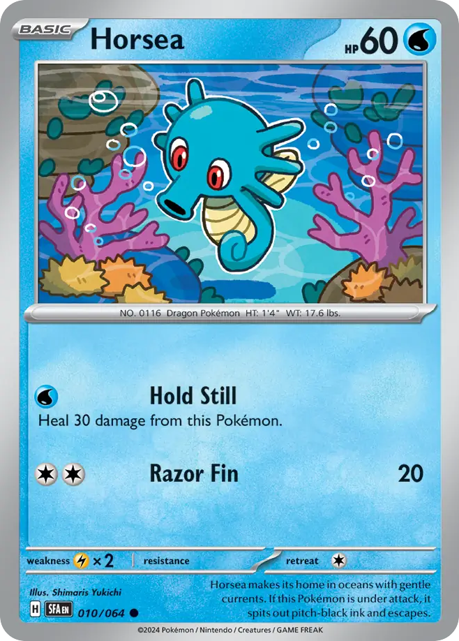 010/064 10/64 Horsea Pokemon Card Shrouded Fable Common *MINT*