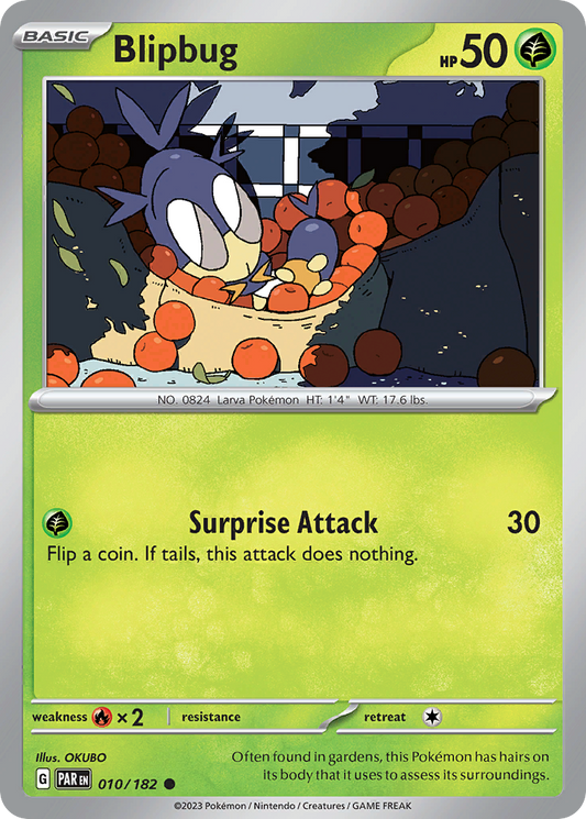 010/182 10/182 Blipbug  Pokemon Card  Paradox Rift Common *MINT*