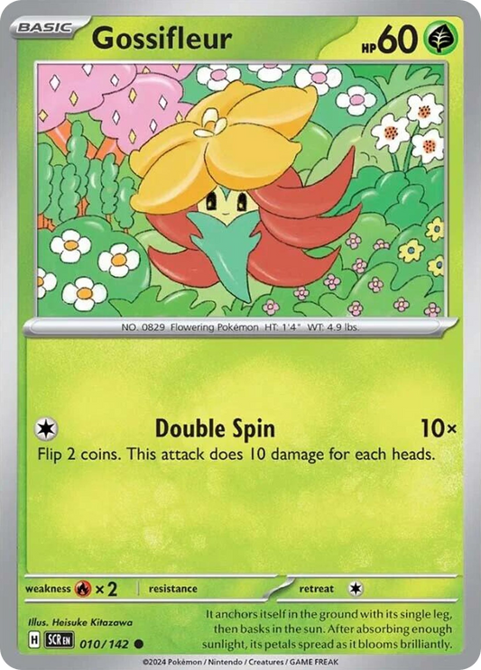 010/142 10/142 Gossifleur  Pokemon Card  Stellar Crown Common *MINT*