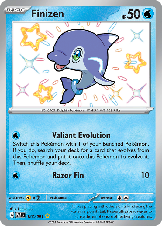 123/91 Finizen  Pokemon Card  Paldean Fates Shiny Rare *MINT*