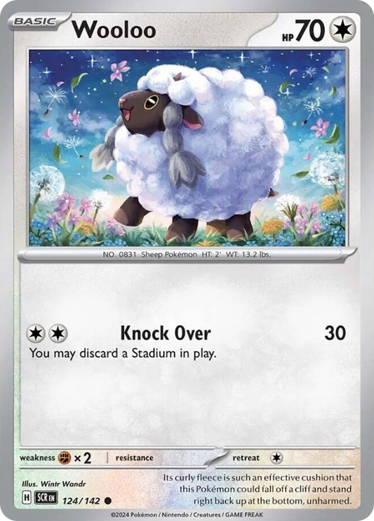 124/142 Wooloo  Pokemon Card  Stellar Crown Common *MINT*