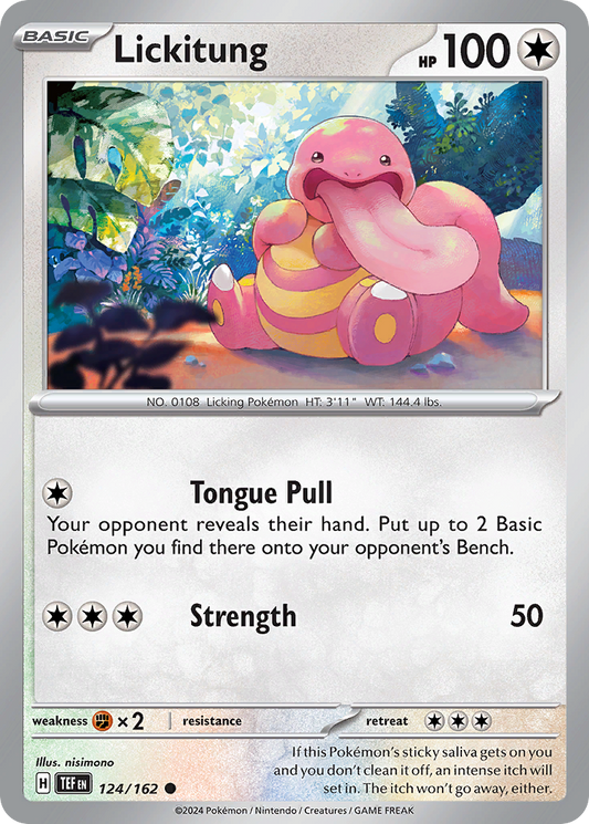 124/162 Lickitung  Pokemon Card  Temporal Forces Common *MINT*